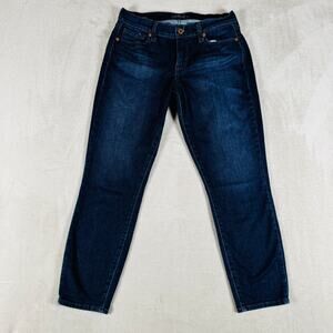 Lucky Brand Jeans Womens 6/28 Dark Wash Blue Denim Sofia Skimmer Curvy Mid Rise‎